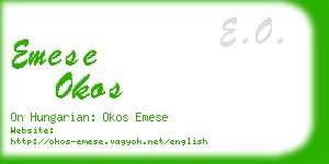 emese okos business card